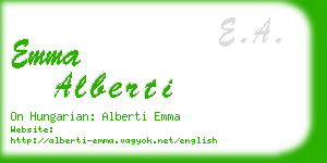 emma alberti business card